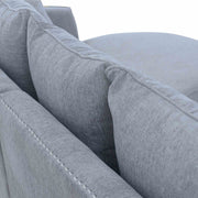 Queenly Gray Fabric Upholstered Corner Sofa - Furniture City (CA)l