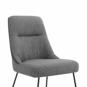 Quartz Gray Fabric and Metal Dining Room Chairs - Set of 2 - Furniture City (CA)l