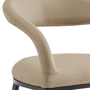 Ramona 30" Bar Stool with Matte Black Iron and Beige Faux Leather - Furniture City (CA)l