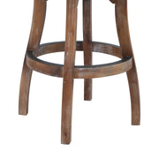 Raleigh 26" Counter Height Swivel Barstool in Distressed Oak Finish and Putty Ivory Linen - Furniture City (CA)l
