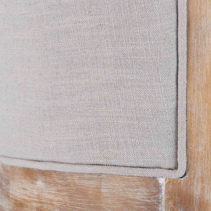 Raleigh 30" Bar Height Swivel Barstool in Distressed Oak Finish and Putty Ivory Linen