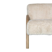 Rae Accent Chair Alpine Fluff Fabric with Honey Finish - Furniture City (CA)l