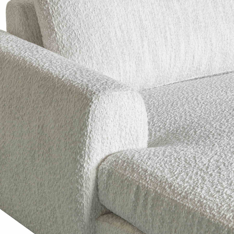 Reid 123 in. Left Arm Facing Rectangular Sectional Sofa in Snow Fleck Fabric with Round Arms - Furniture City (CA)l
