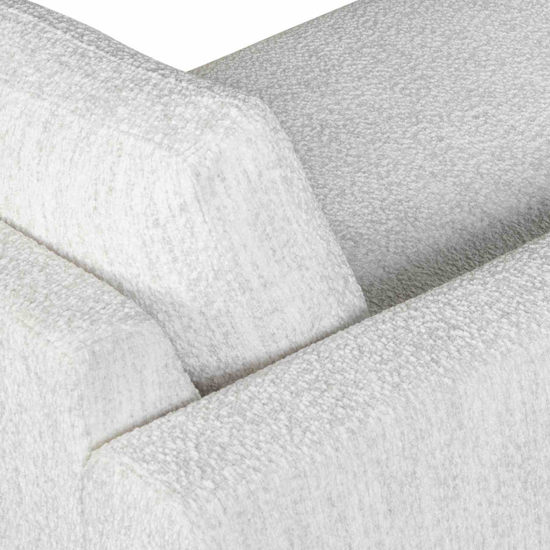 Reid 123 in. Left Arm Facing Rectangular Sectional Sofa in Snow Fleck Fabric with Round Arms - Furniture City (CA)l