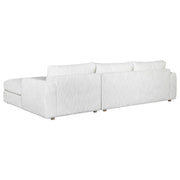 Reid 123 in. Right Arm Facing  Rectangular Sectional Sofa in Snow Fleck Fabric with Round Arms - Furniture City (CA)l