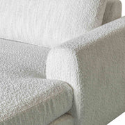 Reid 123 in. Right Arm Facing  Rectangular Sectional Sofa in Snow Fleck Fabric with Round Arms - Furniture City (CA)l