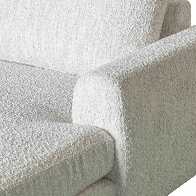 Reid 123 in. Right Arm Facing  Rectangular Sectional Sofa in Snow Fleck Fabric with Round Arms - Furniture City (CA)l