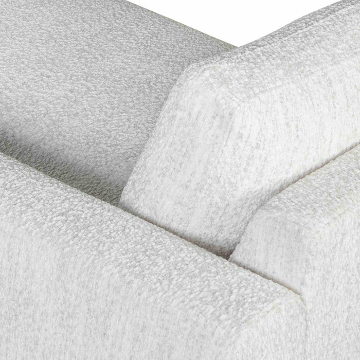 Reid 123 in. Right Arm Facing  Rectangular Sectional Sofa in Snow Fleck Fabric with Round Arms