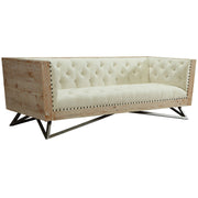 Regis Cream Sofa With Pine Frame And Gunmetal Legs - Furniture City (CA)l