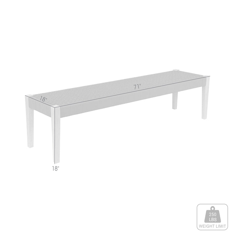 Rhett Indoor Outdoor Dining Bench in Eucalyptus Wood and Charcoal Rope - Furniture City (CA)l