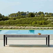 Rhett Indoor Outdoor Dining Bench in Eucalyptus Wood and Gray Rope - Furniture City (CA)l