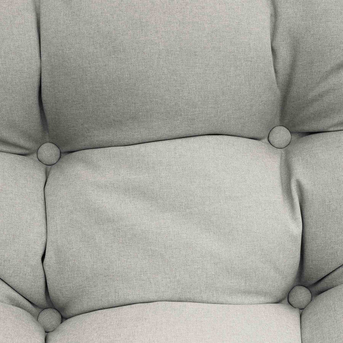 Rio Indoor Outdoor Hanging Egg Swing Chair in Gray Wicker with Black Iron Stand