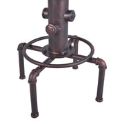 Remy Adjustable Height Pine Wood and Copper Backless Bar Stool - Furniture City (CA)l