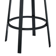 Reuben Swivel Counter or Bar Stool in Cloud Finish with White Faux Leather - Furniture City (CA)l