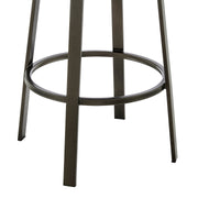 Reuben Swivel Counter or Bar Stool in Mocha Finish with Brown Faux Leather - Furniture City (CA)l