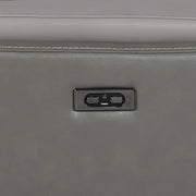 Rosalyn Zero Gravity Power Recliner in Silver and Gray Leather with Power Headrest - Furniture City (CA)l