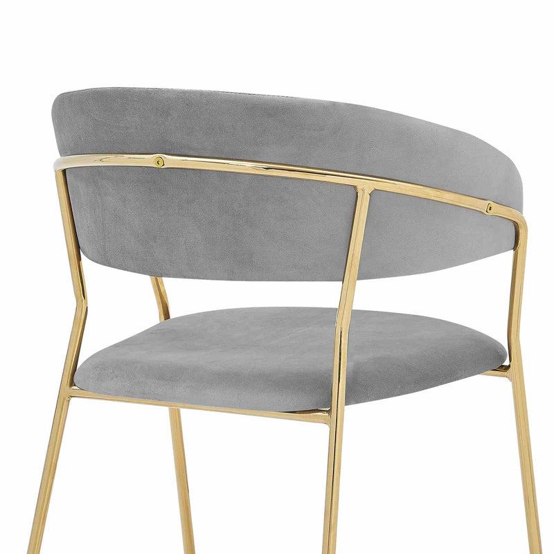 Rococo 26" Blue Faux Leather and Metal Counter Height Bar Stool - Furniture City (CA)l