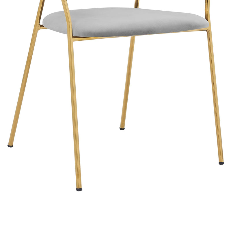 Rococo 26" Blue Faux Leather and Metal Counter Height Bar Stool - Furniture City (CA)l