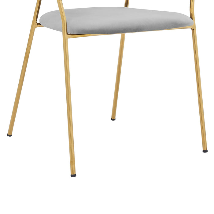 Rococo 26" Blue Faux Leather and Metal Counter Height Bar Stool