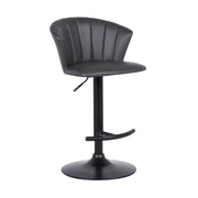 Raquel Adjustable Modern Gray Faux Leather Bar Stool - Furniture City (CA)l