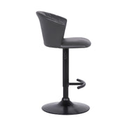 Raquel Adjustable Modern Gray Faux Leather Bar Stool - Furniture City (CA)l