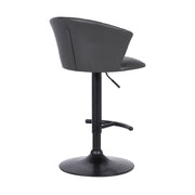 Raquel Adjustable Modern Gray Faux Leather Bar Stool - Furniture City (CA)l
