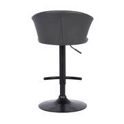 Raquel Adjustable Modern Gray Faux Leather Bar Stool - Furniture City (CA)l