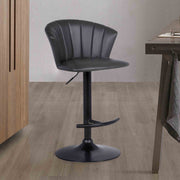 Raquel Adjustable Modern Gray Faux Leather Bar Stool - Furniture City (CA)l