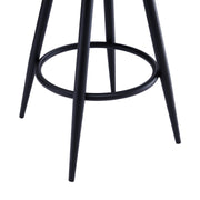 Ruby 30" Bar Height Swivel Gray Faux Leather and Black Metal Bar Stool - Furniture City (CA)l