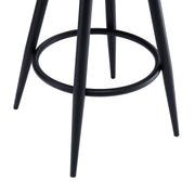 Ruby Contemporary 26" Counter Height Barstool in Black Powder Coated Finish and Vintage Coffee Faux Leather - Furniture City (CA)l