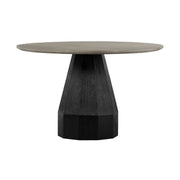Revival Concrete and Oak Round Dining Table - Furniture City (CA)l