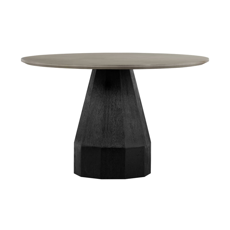 Revival Concrete and Oak Round Dining Table - Furniture City (CA)l
