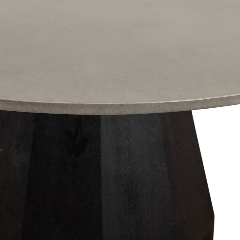 Revival Concrete and Oak Round Dining Table - Furniture City (CA)l