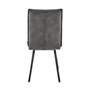 Rylee Dining Room Accent Chair in Charcoal Fabric and Black Finish - Set of 2 - Furniture City (CA)l