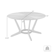 Santana Round Wood Dining Table in Walnut Finish - Furniture City (CA)l