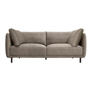 Serenity 79" Fossil Gray Velvet Sofa with Black Metal Legs - Furniture City (CA)l