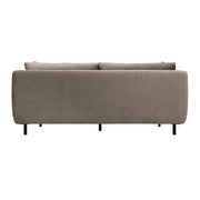 Serenity 79" Fossil Gray Velvet Sofa with Black Metal Legs - Furniture City (CA)l