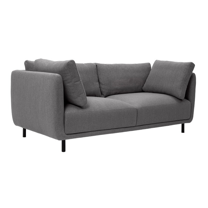 Serenity 79" Gray Fabric Sofa with Black Metal Legs - Furniture City (CA)l
