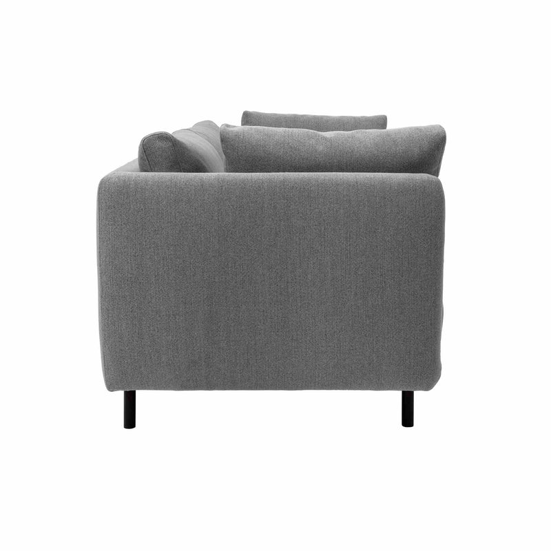 Serenity 79" Gray Fabric Sofa with Black Metal Legs - Furniture City (CA)l