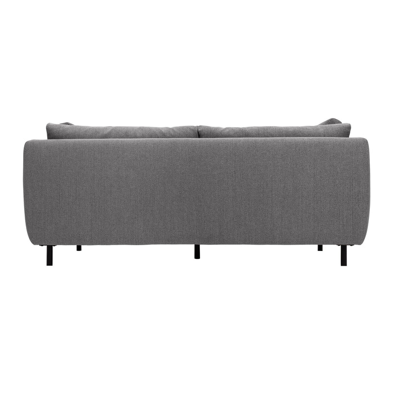 Serenity 79" Gray Fabric Sofa with Black Metal Legs - Furniture City (CA)l
