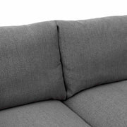 Serenity 79" Gray Fabric Sofa with Black Metal Legs - Furniture City (CA)l