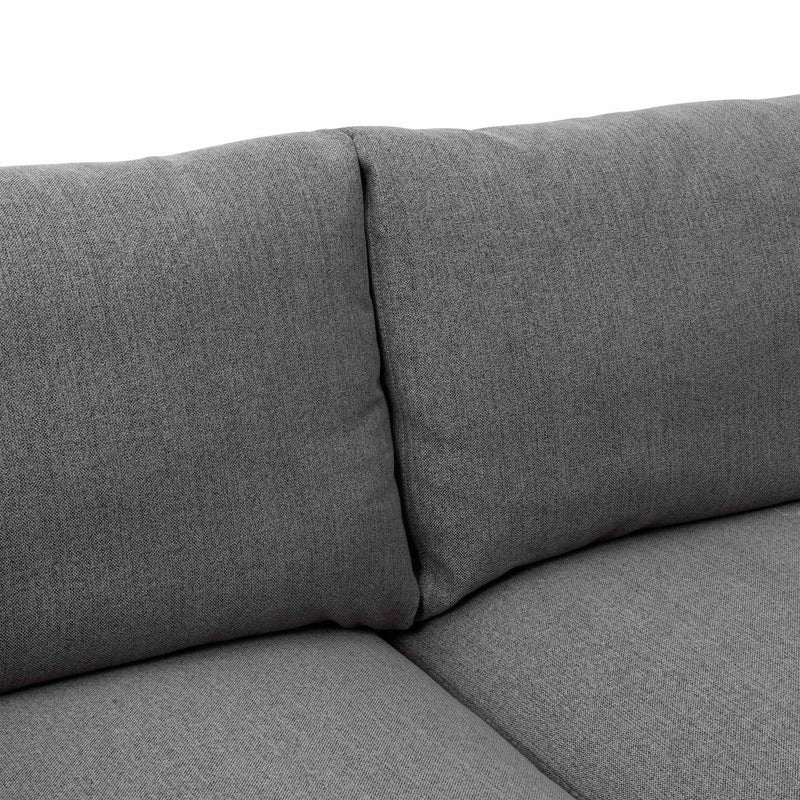 Serenity 79" Gray Fabric Sofa with Black Metal Legs - Furniture City (CA)l