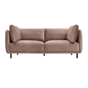 Serenity 79" Mauve Velvet Sofa with Black Metal Legs - Furniture City (CA)l