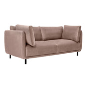 Serenity 79" Mauve Velvet Sofa with Black Metal Legs - Furniture City (CA)l