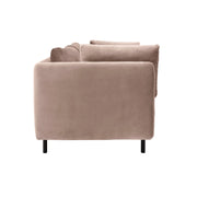 Serenity 79" Mauve Velvet Sofa with Black Metal Legs - Furniture City (CA)l