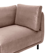 Serenity 79" Mauve Velvet Sofa with Black Metal Legs - Furniture City (CA)l