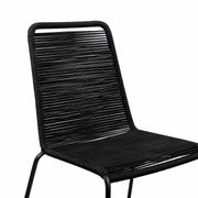 Shasta Outdoor Metal and Black Rope Stackable Dining Chair - Set of 2 - Furniture City (CA)l