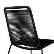 Shasta Outdoor Metal and Black Rope Stackable Dining Chair - Set of 2 - Furniture City (CA)l