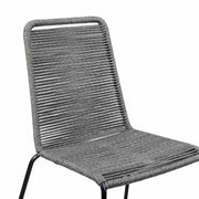 Shasta Outdoor Metal and Gray Rope Stackable Dining Chair - Set of 2 - Furniture City (CA)l