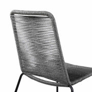 Shasta Outdoor Metal and Gray Rope Stackable Dining Chair - Set of 2 - Furniture City (CA)l